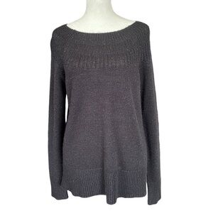 APT. 9 black stretchy soft long sleeve sweater women’s size M rounded neckline